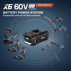 X6 60V Max* 16" Cordless String Trimmer, Brushless (3.0 Ah Battery & Charger Included)